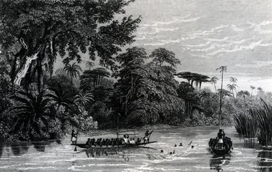 Kanus auf dem Niger